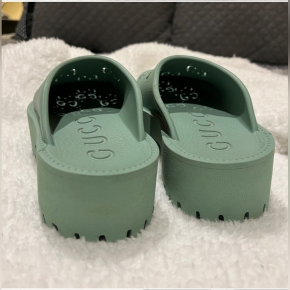 Gucci Platform Perforated G Mules Sz. 6/36 - Picture 3 of 6